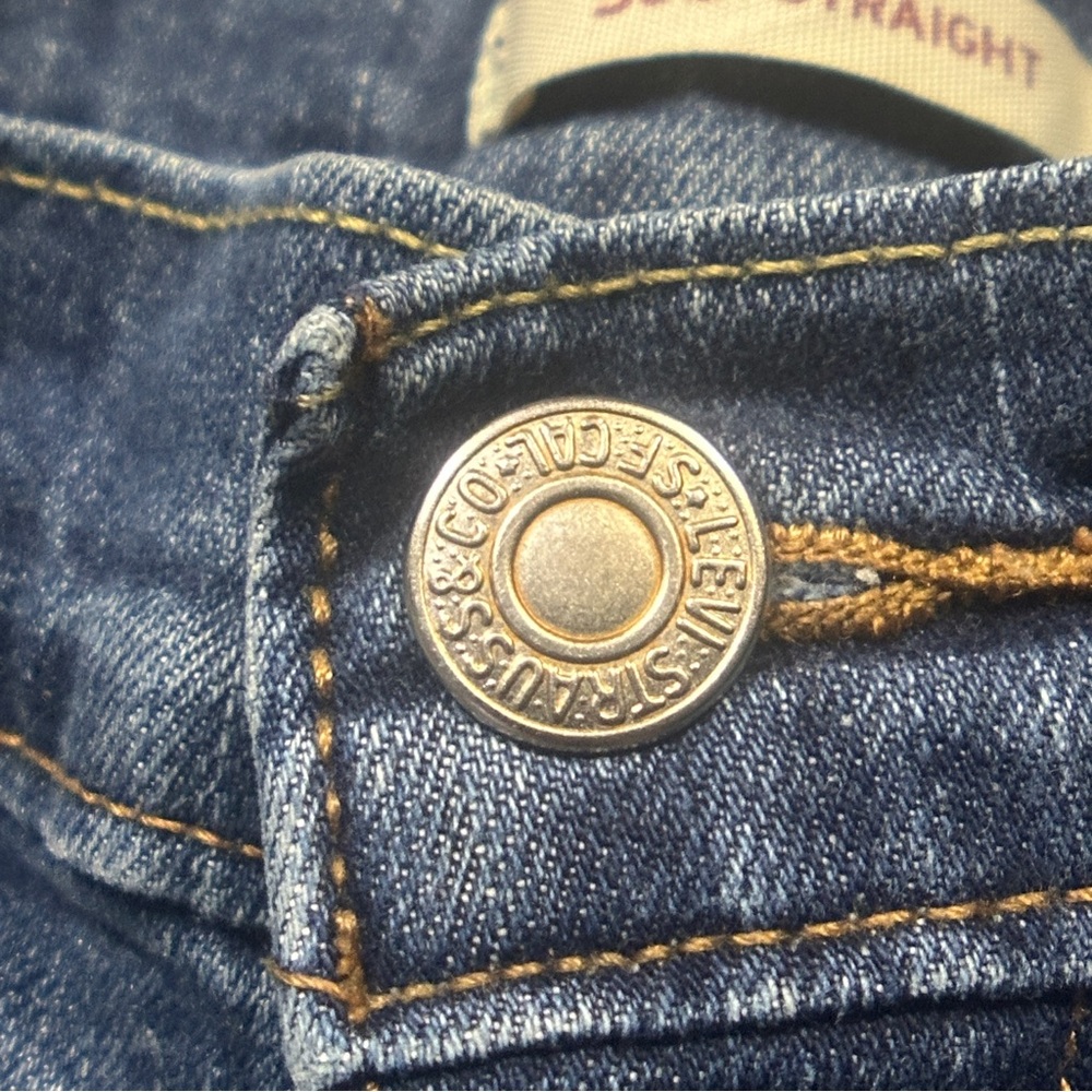 EUC Levi's Women's 505 Straight Leg Blue Jeans size 2 - Picture 5 of 16